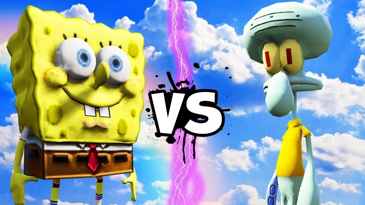 Spongebob vs. Спанч Боб ГТА. Спанч Боб файтинг. Сквидвард Тентаклс.