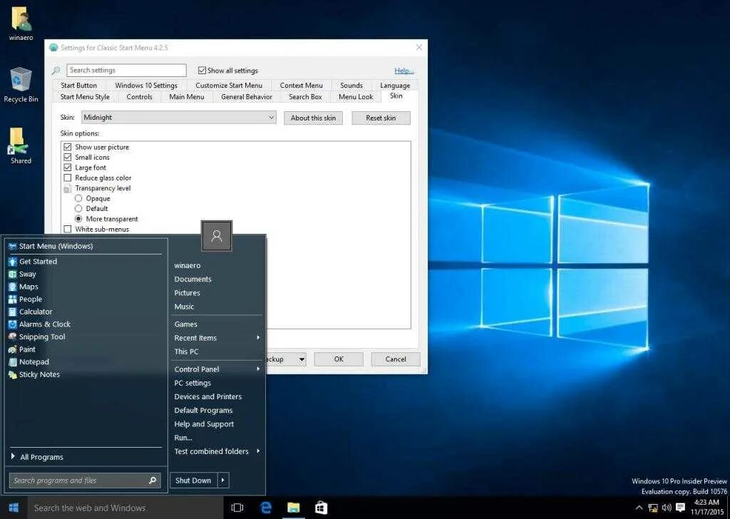 Classic shell windows 8.1. Shell windows 10. shell menu windows 10. classic shell 4.3.1. classic-shell 10.