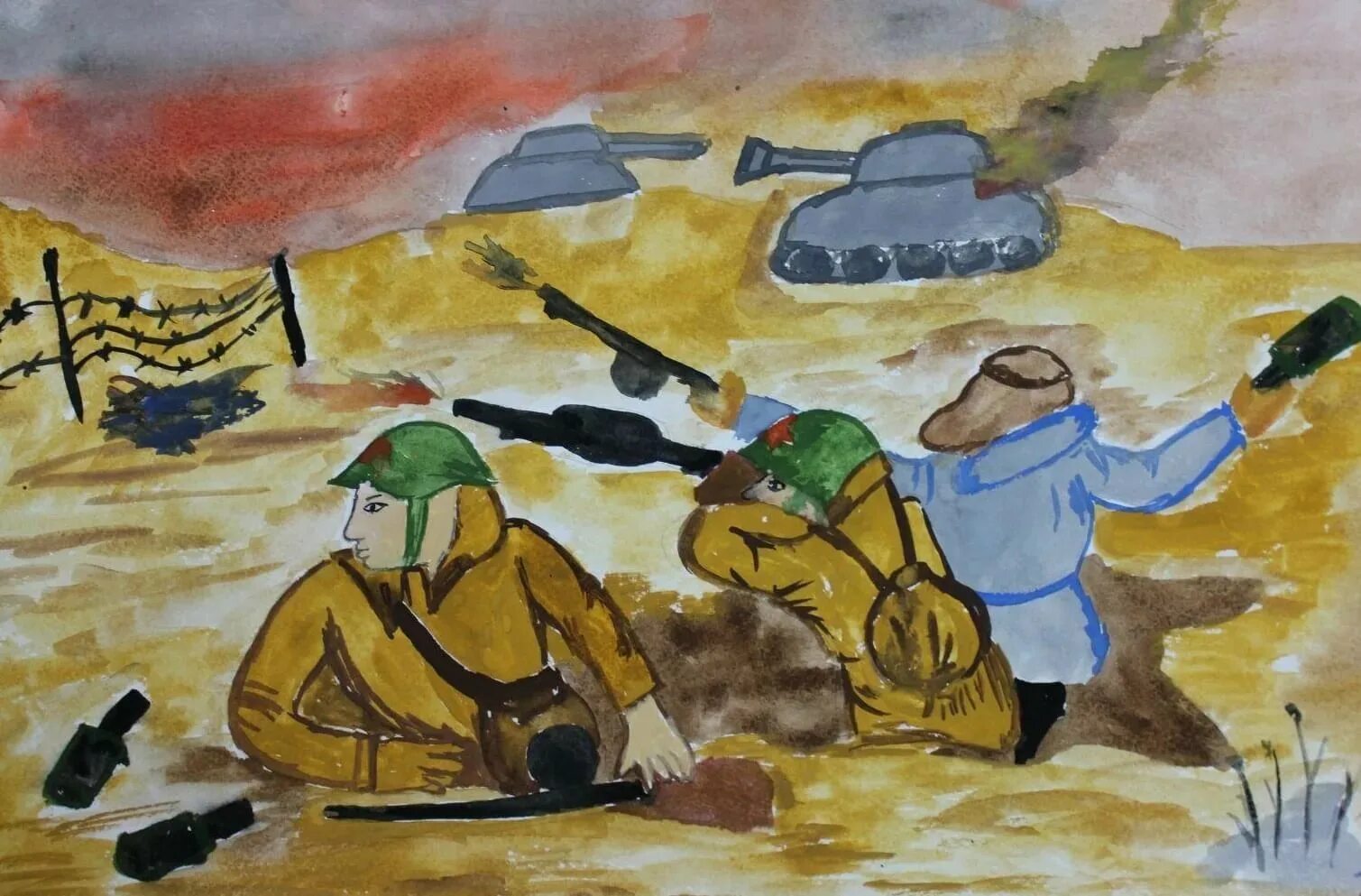 Рисунки на военную тему. Рисунок про войну. Рисунок на военную тему для детей.