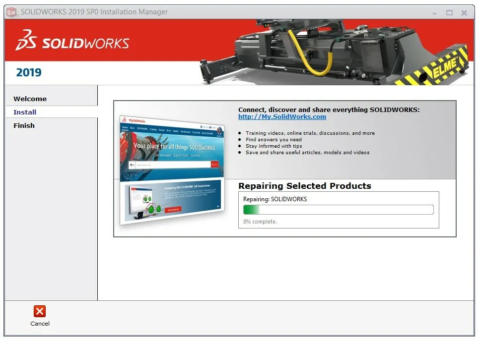 Install solidworks 2019. Solidworks установка. Solidworks manage. Solidworks ошибка в уравнениях.