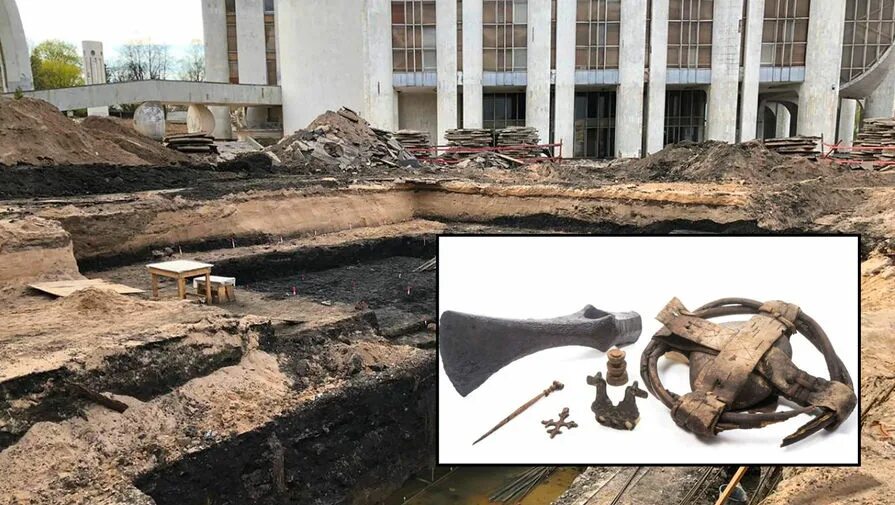 Находки нижний новгород. Великий новгород раскоп. археологические находки великий новгород. троицкий раскоп в великом новгороде. раскопки института археологии в великом новгороде.