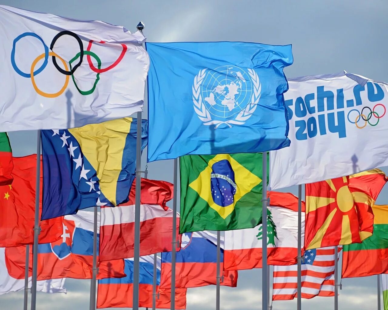 Спортивные флаги. Олимпийский флаг. Флаги для спортивных мероприятий.