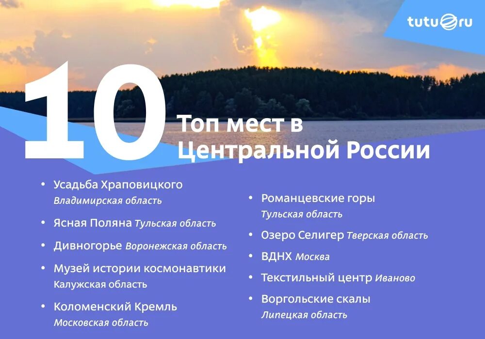 Топ 10 мест в россии