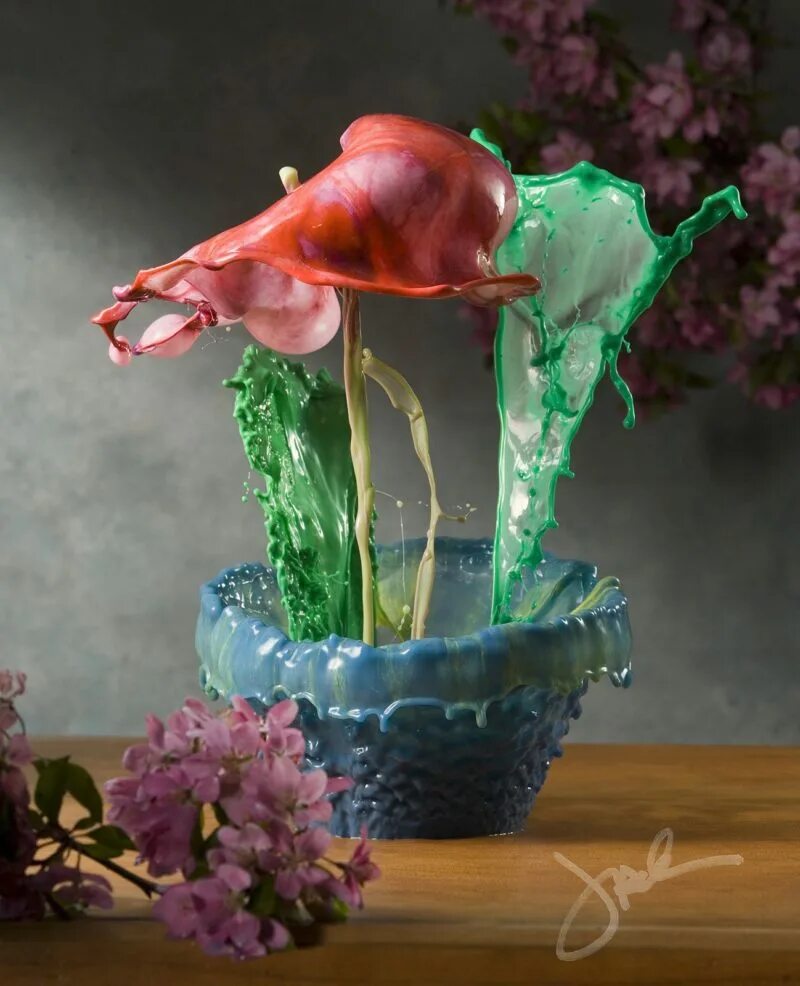 Невероятные цветы. Фотограф из Милуоки Джек Лонг. Джек Лонг фотограф Милуоки цветы. Водяные цветы. Креативные цветы.