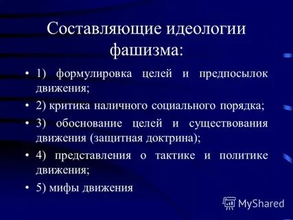 Составляющие идеологии