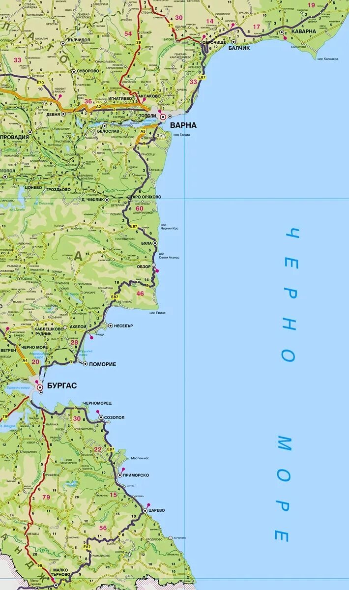 Берег болгарии карта. Камчия болгария на карте. Карта болгарии побережье черного моря. Карта черноморского побережья болгарии с курортами подробная. Черноморское побережье болгарии карта.