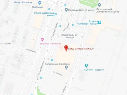 Карта привокзальная