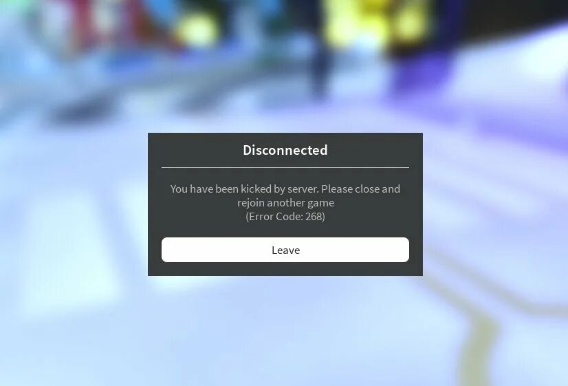 Connection has been closed. Error code 268. Roblox code 268. Ошибка сервера РОБЛОКС. Error 268 Roblox.