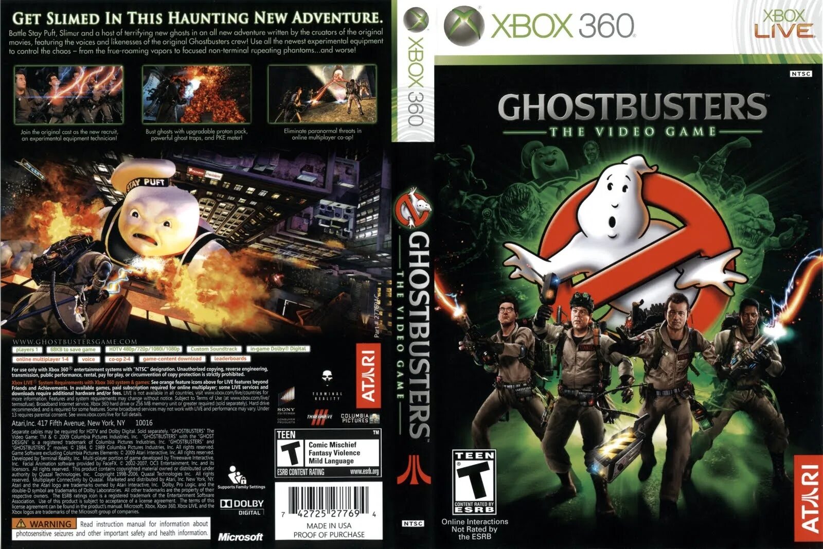 Xbox 360 игры 2024. Игра GHOSTBUSTERS Xbox 360 обложка. Охотники за привидениями Xbox 360. Охотники за привидениями игры хбокс 360. GHOSTBUSTERS the Video game обложка.