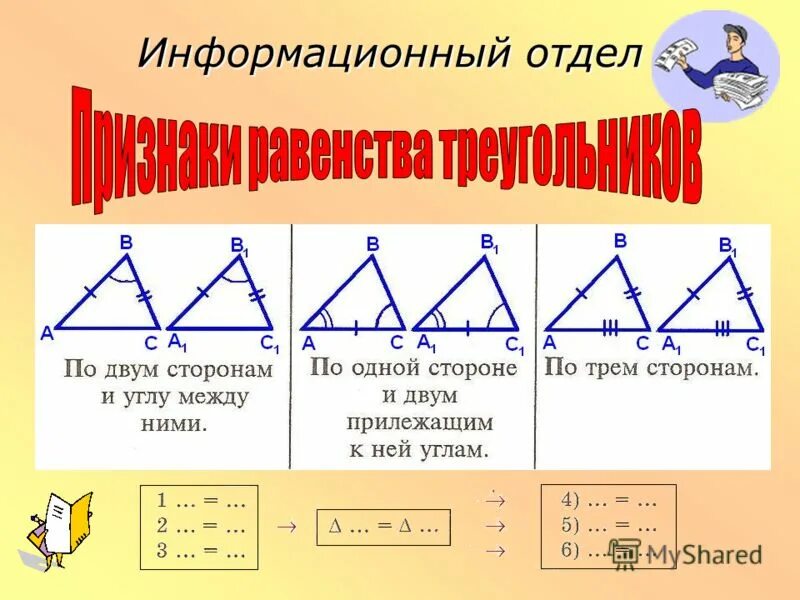 1 равенства треугольников 7 класс. 3 Признака равенства треугольников 7 класс. Первый признак равенства треугольников 7 класс. Равенство треугольников по трем углам. 2 Признак равенства треугольников.