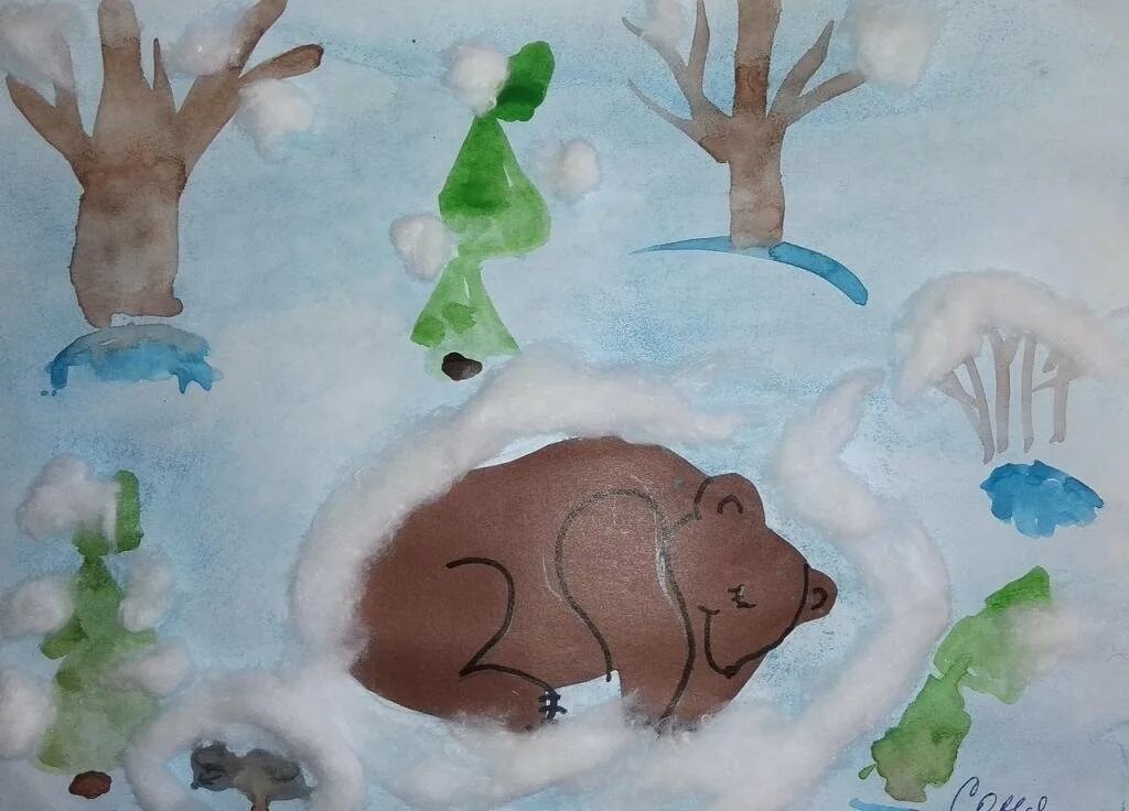 Рисование животные зимой подготовительная группа. Рисование медведь в берлоге подготовительная группа. Рисование звери зимой в подготовительной группе. Рисование медведь в берлоге старшая группа.