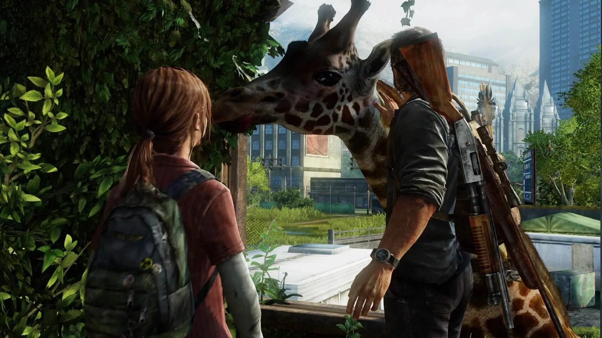 Ласт ас игра. The last of us. джоэл the last of us скриншоты. the last of us жирафы. ласт оф ас 1 жирафы.