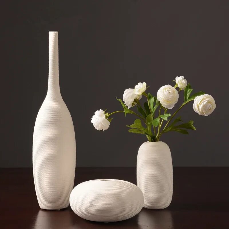 Декоративные вазы для интерьера. Современная ваза для цветов. Керамические вазы для цветов. Ваза (белый).