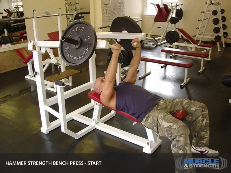 Чем заменить жим лежа. Скамья Хаммер жим 666. Хаммер жим лежа. Hammer strength Bench Press. Жим лежа в тренажере Хаммер.