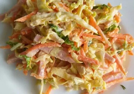 Салат с корейской морковью и ветчиной