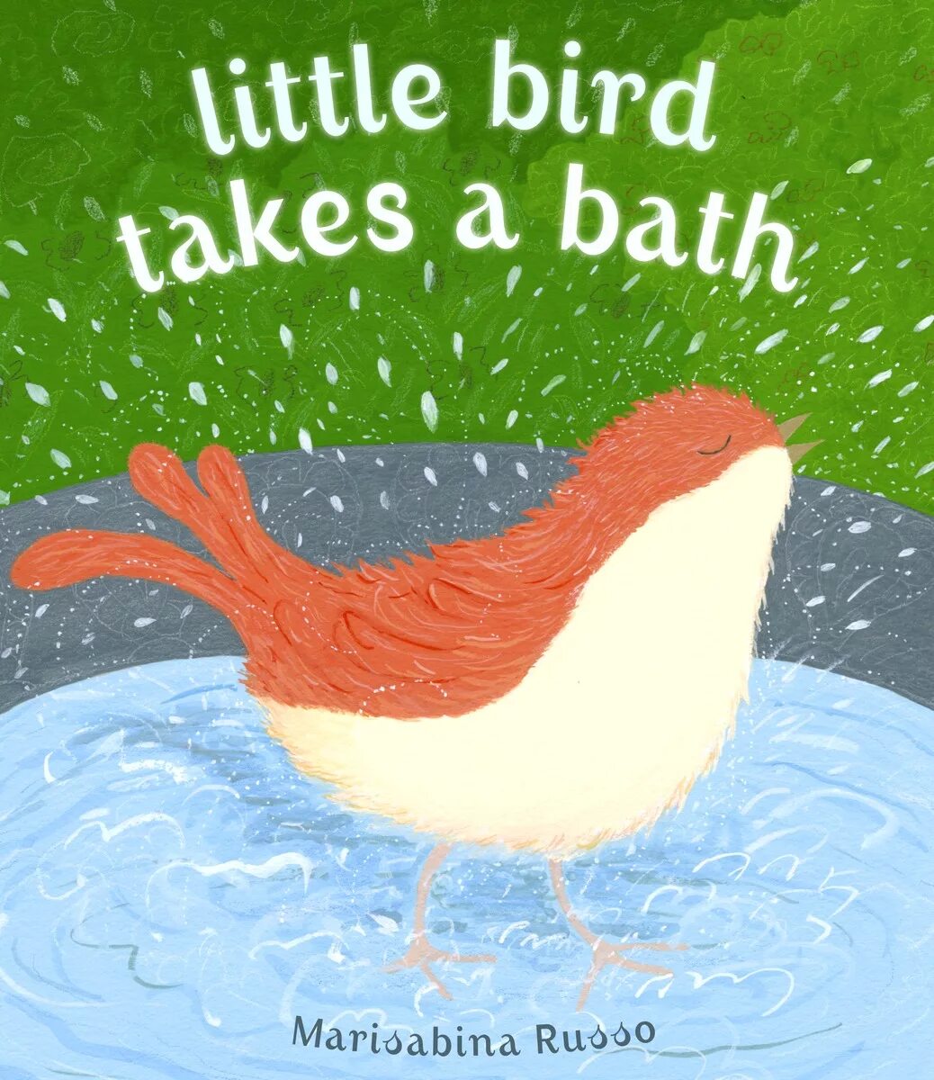 Birds take a Bath. Little Birdies in the Air.