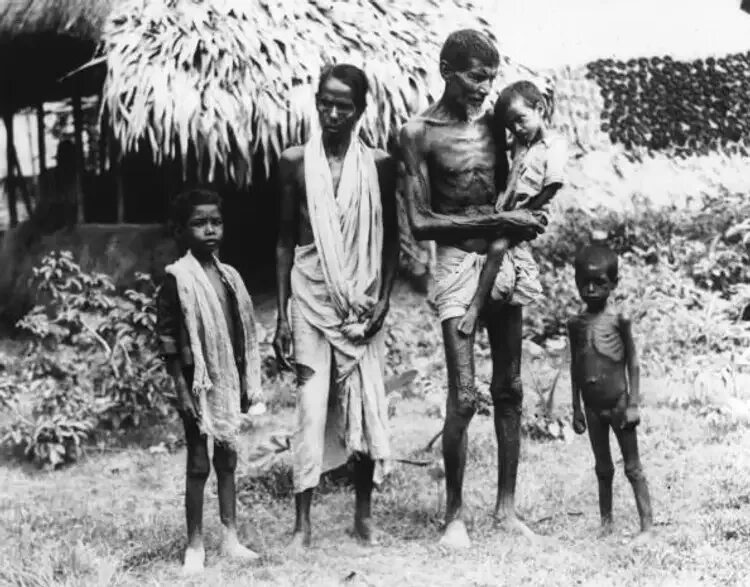 Голода в британской ￼ Бенгалии в 1943 году. Период массового голода