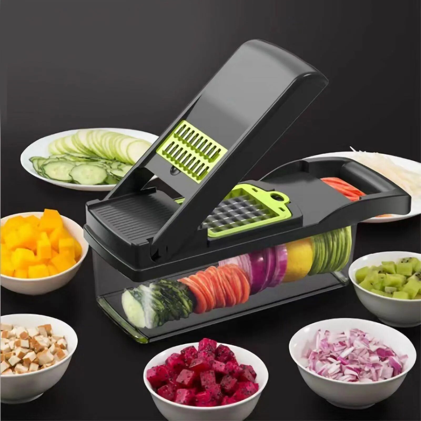 Насадки для резки овощей. Овощерезка Veggie Slicer 14 в 1. Овощерезка Veggie Slicer слайсер с контейнером 14 в 1. Veggie Slicer овощерезка. Многофункциональная терка Veggie Slicer.