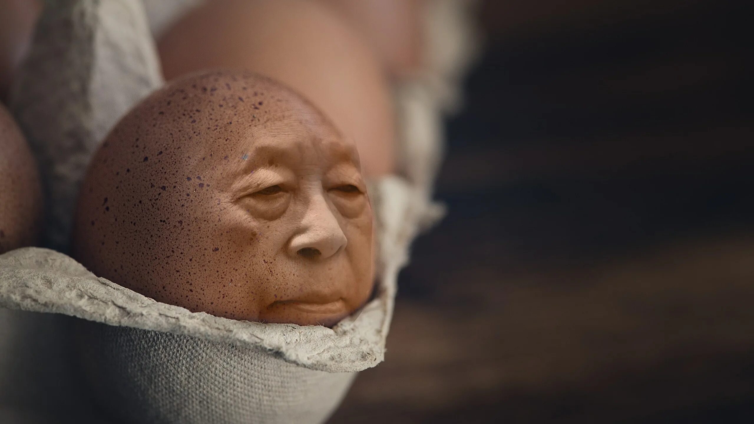 Man face egg. Человнк Яйко.