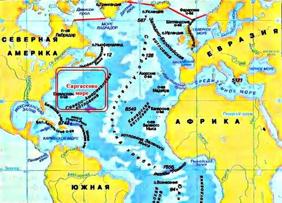Где располагается море. Саргассово море на карте атлантического океана. саргассово море на карте. азорские острова и саргассово море на карте. саргассово море границы на карте.