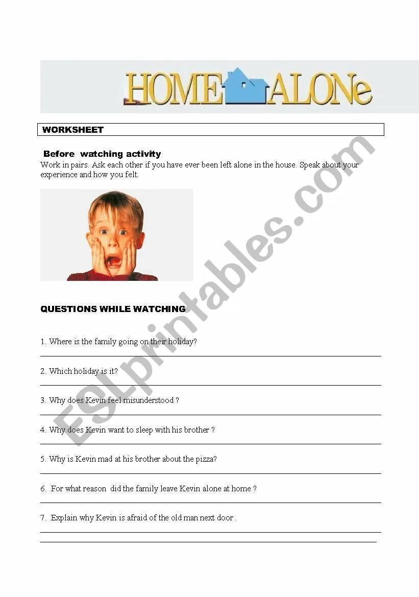 Home alone worksheets intermediate. Home alone 1 worksheets. Home alone worksheets. Home alone 2 worksheets. Home alone 1 worksheets.