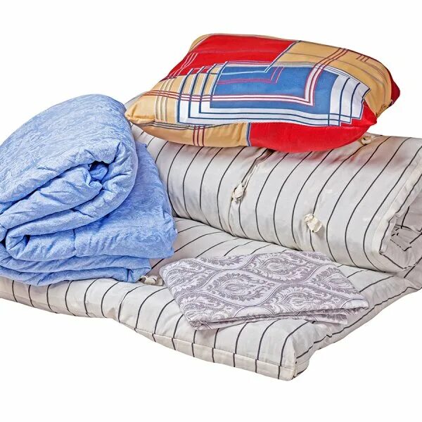 Подушки одеяла матрац. Одеяло и подушка. Матрас + подушка + одеяло. Матрас подушка одеяло для рабочих.