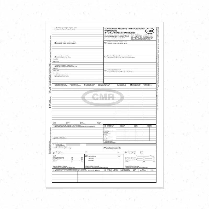 Цмр банк вход. Международная товарно-транспортная накладная CMR. Графы CMR-накладной. Товарно транспортная накладная CMR. CMR таможня.