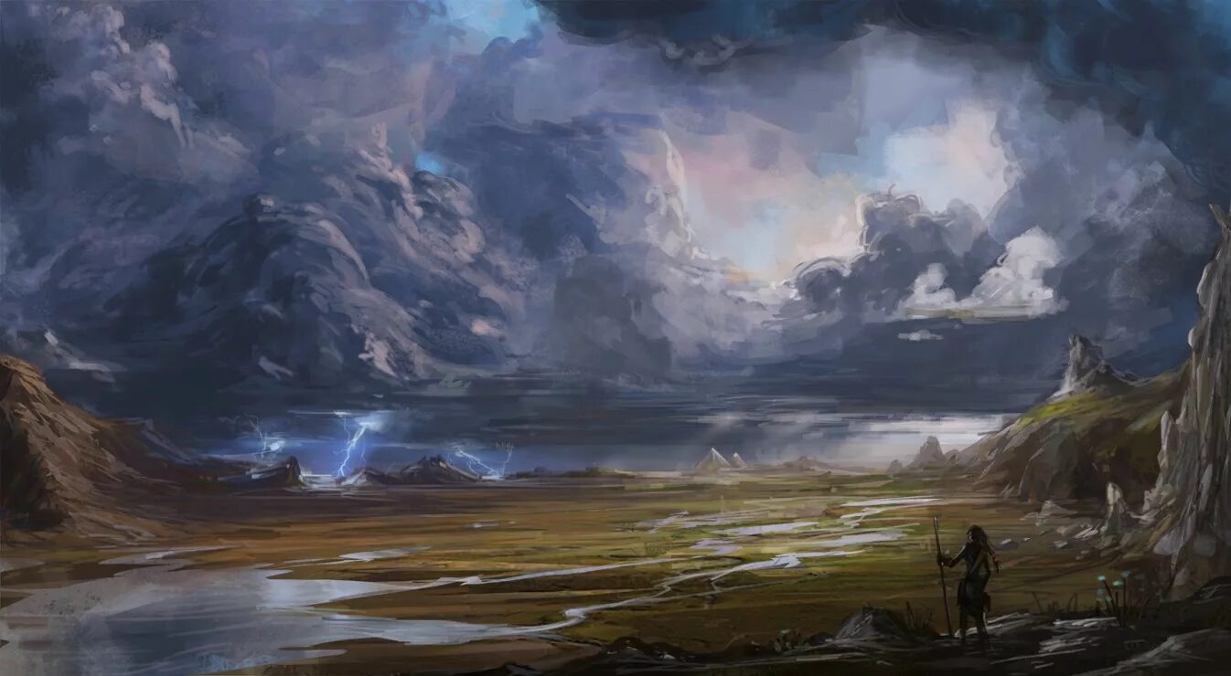 Гинунгагап скандинавская мифология. A. Ancient realms. Руины арт. Watcher of realms.