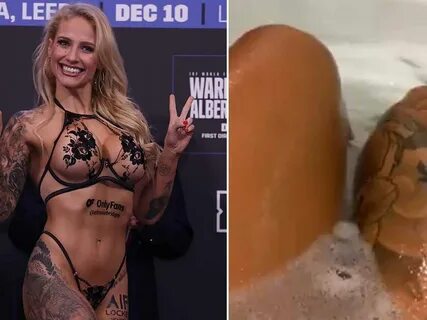 Naked boxer Ebanie Bridges offers to sell her bath water to one of her fans...