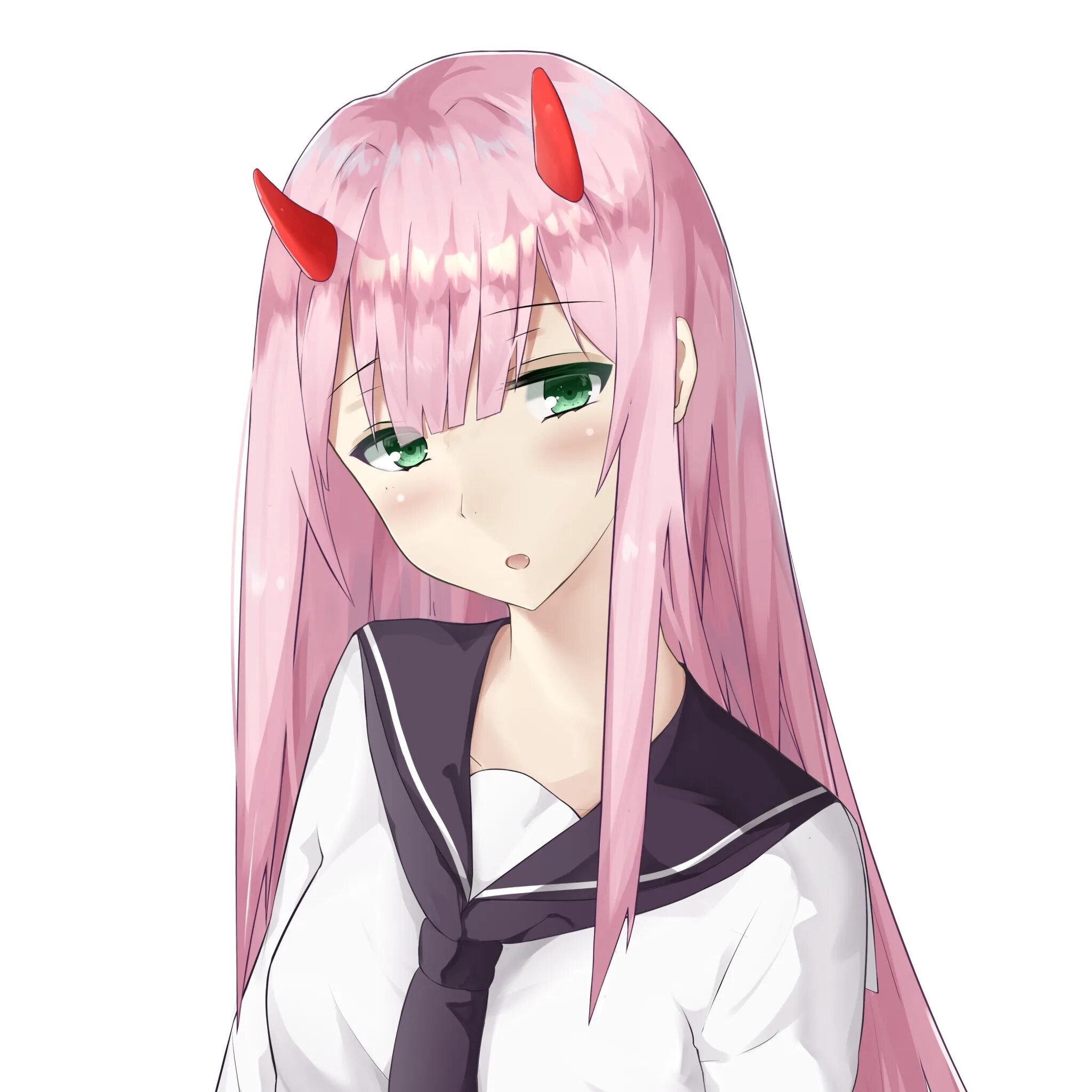Zero two 2. Вайфу zero two. ахегао zero two. рожки zero two.