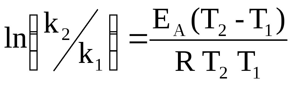 Ln(k/k1). Метод вант Гоффа. Уравнение вант Гоффа t1/t2 = v1/v2. Дж в Дж моль.