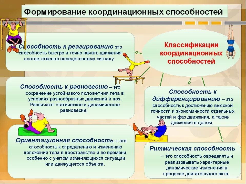 Развитие каких способностей. Развитие координационных способностей. Способы развития координационных способностей. Методика формирования координационных способностей. Средства и методы развития координационных способностей.