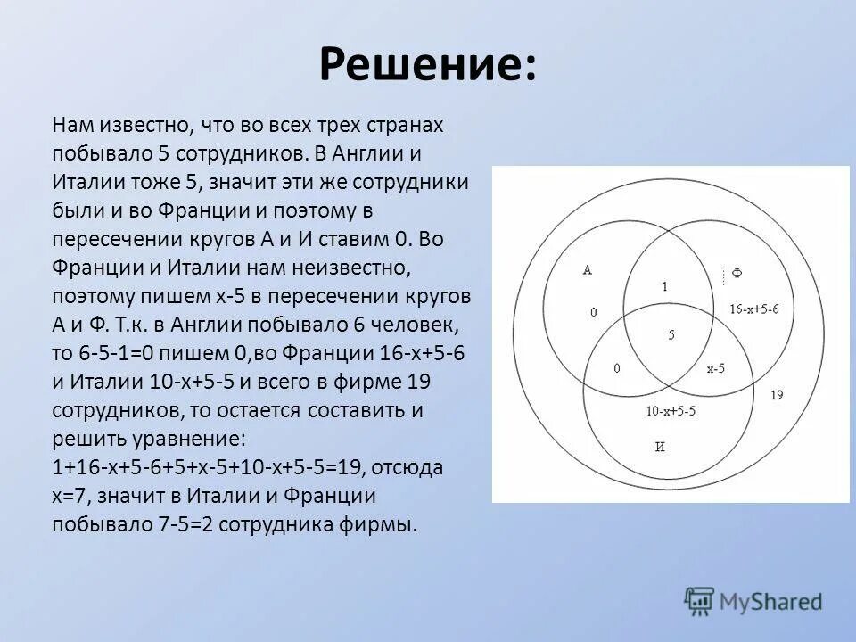 Сколько ребят набрали. Задачи на круги Эйлера. Решение задач с помощью кругов Эйлера. Задачи на круги Эйлера с решением. Круги Эйлера задачи с ответами.