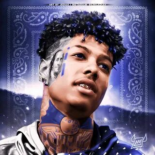 Blue face