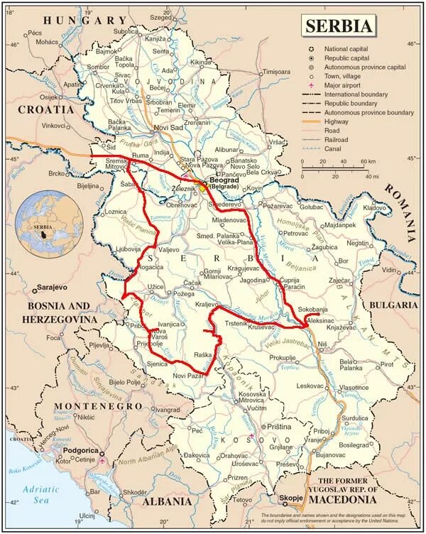 Современная карта Сербии. Сербия с картой!. Сербия географическое положение карта. Сербия границы на карте.
