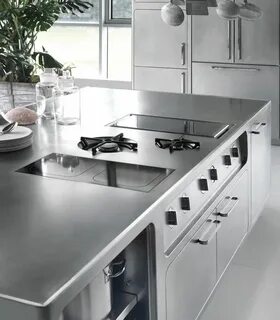 Нержавеющая мебель кухня
