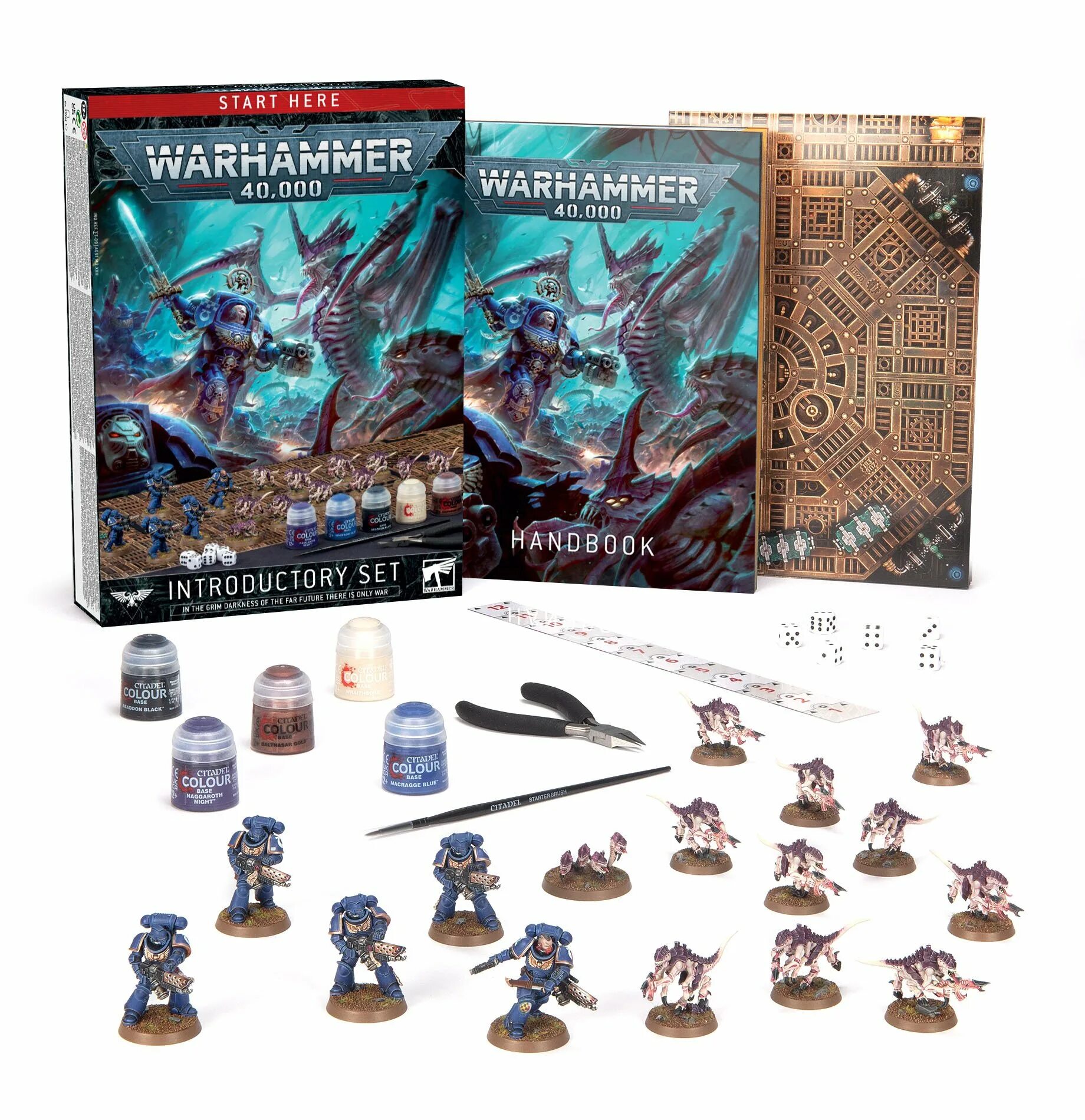 Warhammer starter. Warhammer 40,000: introductory Set. Warhammer 40000 introductory Set. Warhammer 40,000 9 редакция. Бокс для миниатюр.