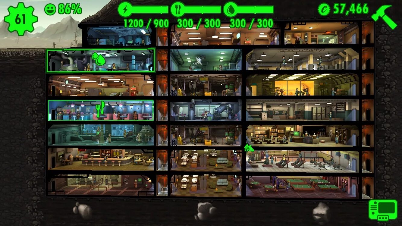 Fallout shelter menu. Fallout shelter menu