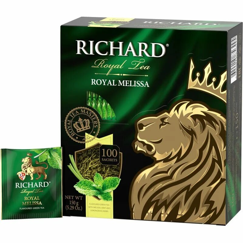 Чай зелёный Richard Royal Melissa. Richard чай в пакетиках