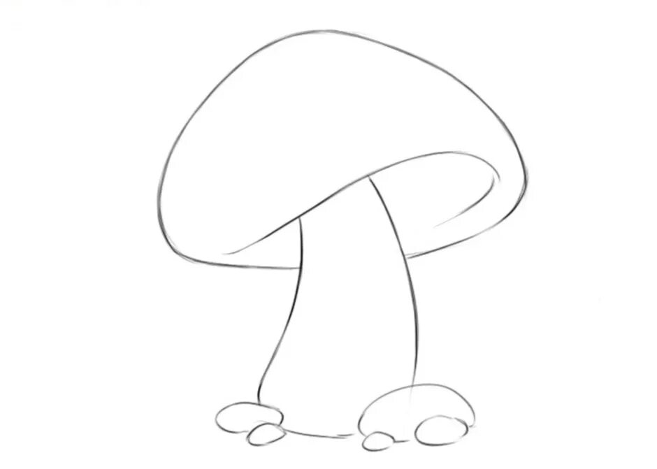 Рисование грибов белый гриб мухомор. Гриб карандашом для детей. Легкий рисунок грибочка. Грибы для срисовки карандашом. Грибы поэтапно