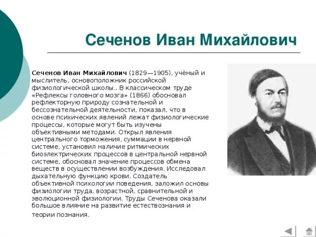 И м сеченов сообщение. И м сеченов сообщение