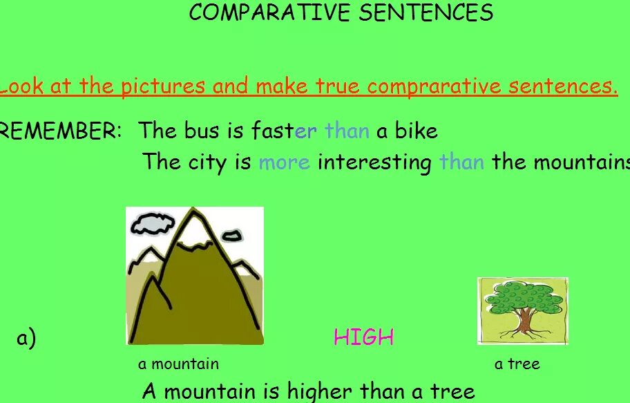 Comparative and Superlative sentences. Comparing sentences. Comparative sentences YSA and uk. Make comparative sentences