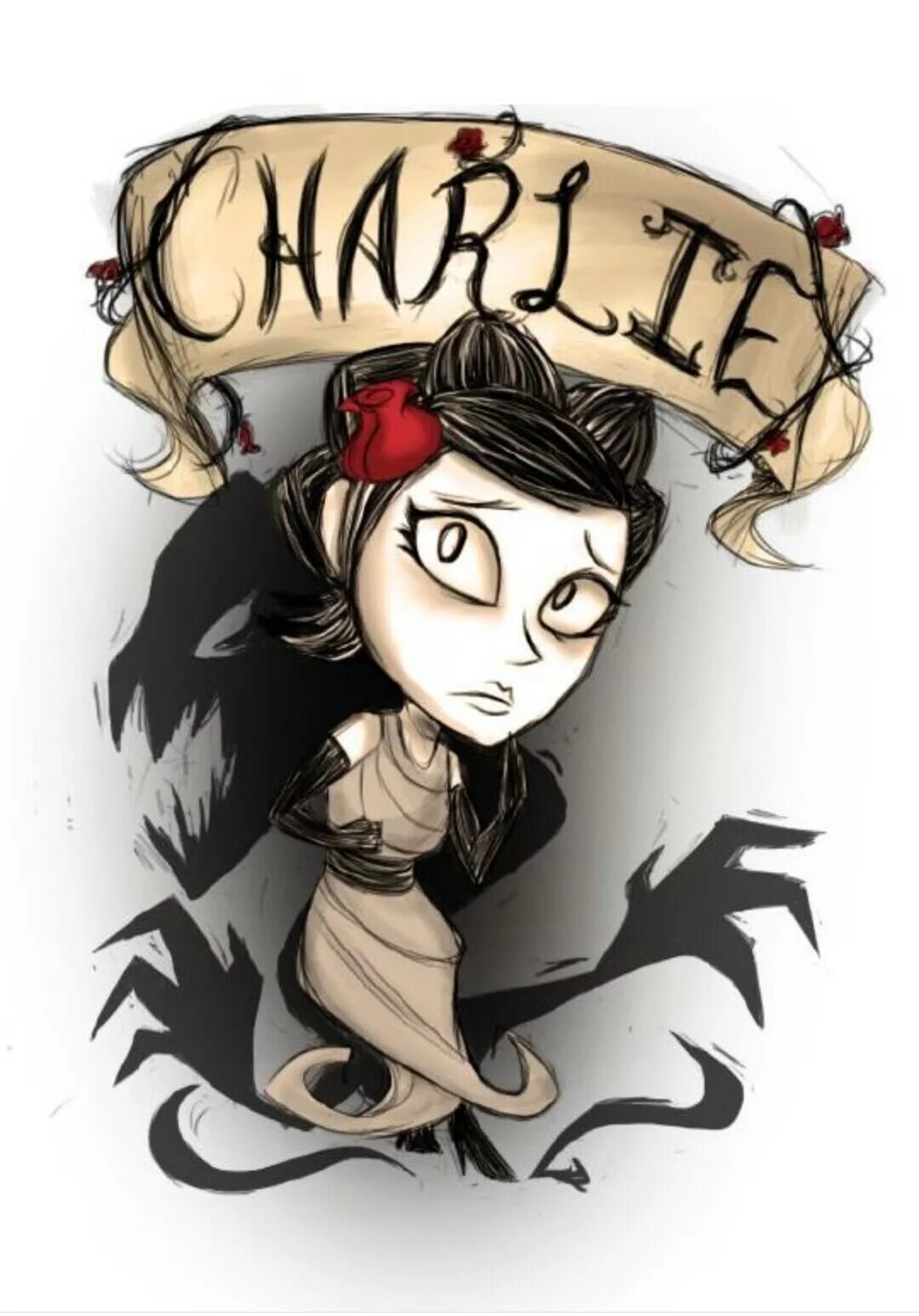 Dont b. Don t Starve персонажи. Чарли неголодайка. Don't Starve Чарли арт. Чарли из донт старв.