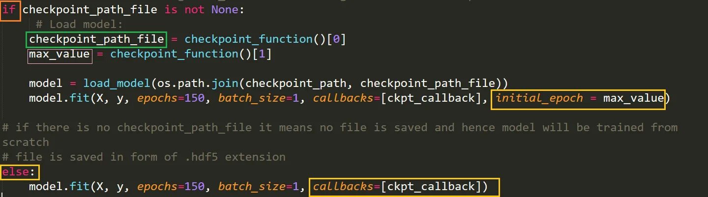 Model.save_Weights("model.h4"). Load weights