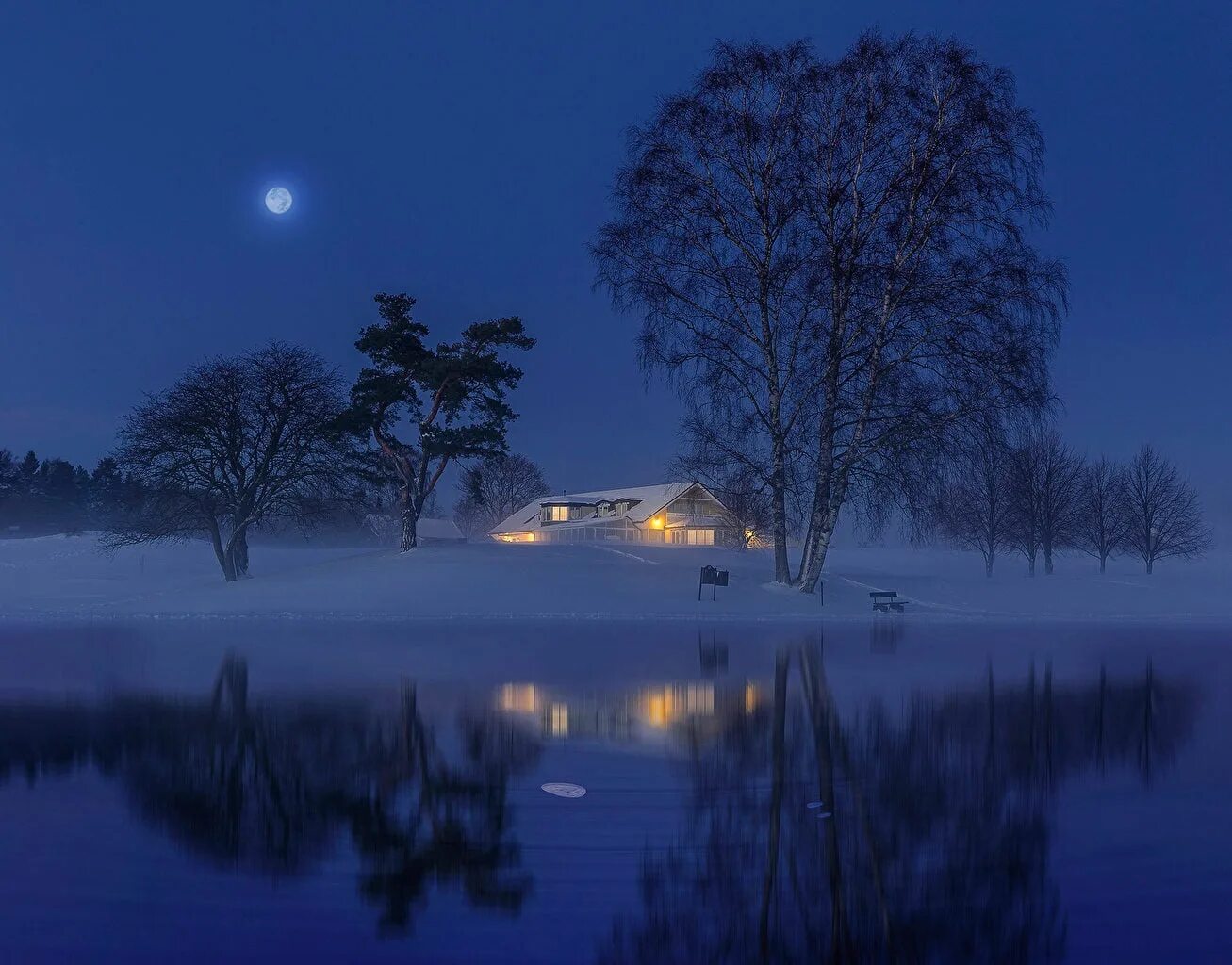Спокойной ночи красивая зимняя ночь. Зима ночь. Ночной пейзаж. Зимний вечер. Лунная зимняя ночь.