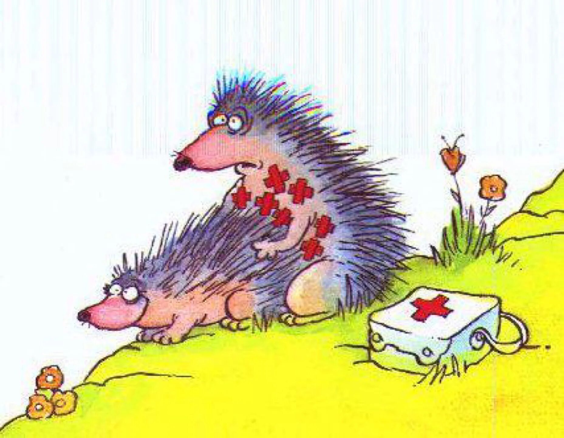 Ежик от страха хочет. Ежик пытается. От страха ежик пытается съе. Ежик съежился. Испуганный ежик.