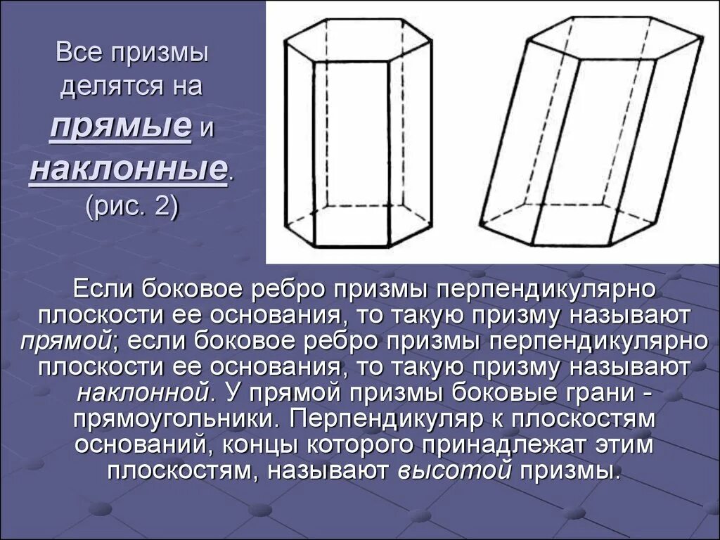 Призма является прямой если боковые. Прямая Призма и Наклонная Призма. Боковое ребро Призмы. Наклонная Призма Призма. Ребра Призмы.