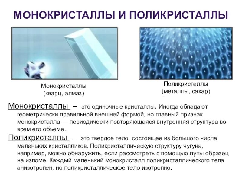 Монокристаллами являются. Кристаллы монокристаллы и поликристаллы. Монокристаллы и поликристаллы структура. Монокристаллы и поликристаллы таблица. Кристалл монокристалл поликристаллическое тело.