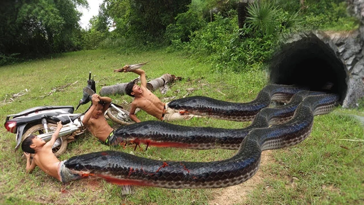 Видео самых больших змей. ТИТАНОБОА змея и Анаконда. Водяной удав Анаконда.