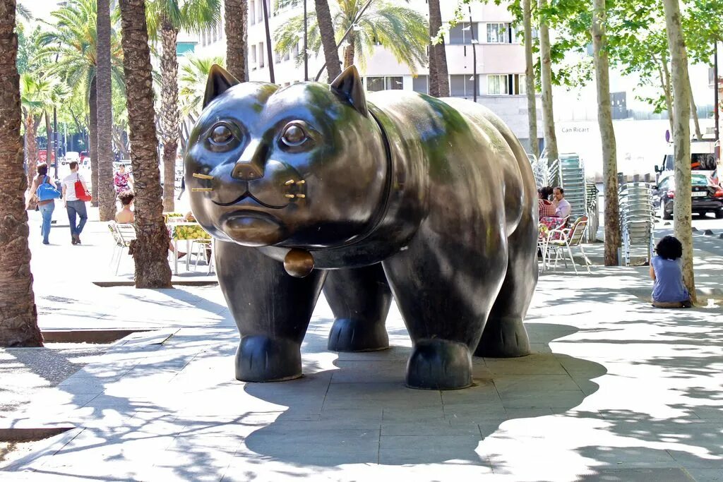 Кот, ла Рамбла, Барселона, Испания. Равальский кот в Барселоне. Кот Ботеро Испания. Кот в Барселоне памятник.